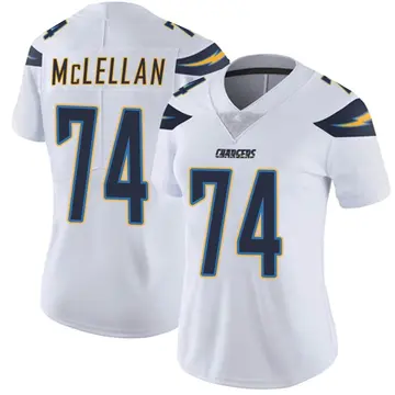 Women's Tyler McLellan Los Angeles Chargers Limited White Vapor Untouchable Jersey