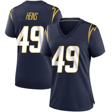 Women's Zach Heins Los Angeles Chargers Game Navy Team Color Jersey