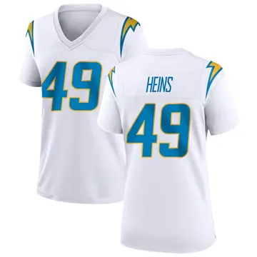 Women's Zach Heins Los Angeles Chargers Game White Jersey