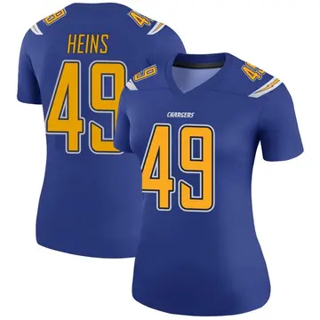 Women's Zach Heins Los Angeles Chargers Legend Royal Color Rush Jersey