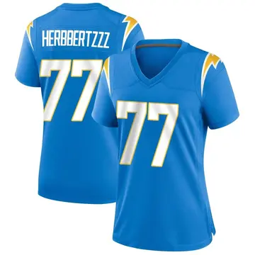 Women's Zion Johnson Los Angeles Chargers Game Blue Powder Alternate Jersey