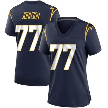 Women's Zion Johnson Los Angeles Chargers Game Navy Team Color Jersey