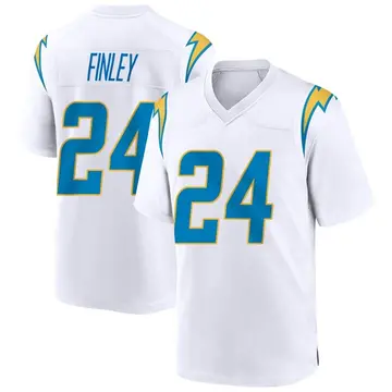 Youth AJ Finley Los Angeles Chargers Game White Jersey