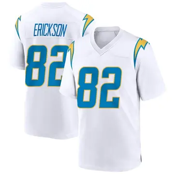 Youth Alex Erickson Los Angeles Chargers Game White Jersey