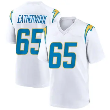 Youth Alex Leatherwood Los Angeles Chargers Game White Jersey