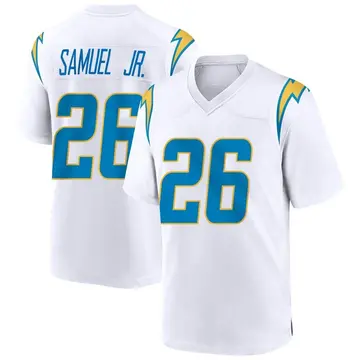 Youth Asante Samuel Jr. Los Angeles Chargers Game White Jersey