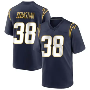 Youth Brandon Sebastian Los Angeles Chargers Game Navy Team Color Jersey