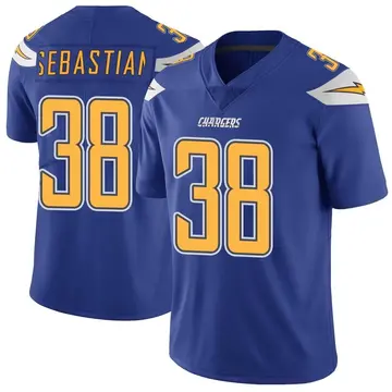 Youth Brandon Sebastian Los Angeles Chargers Limited Royal Color Rush Vapor Untouchable Jersey