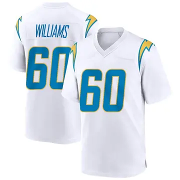 Youth Bucky Williams Los Angeles Chargers Game White Jersey