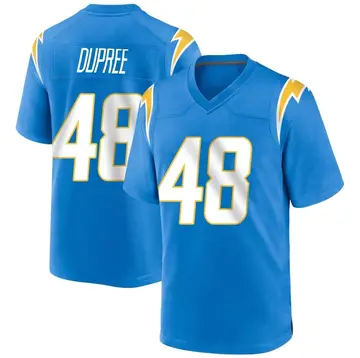 Youth Bud Dupree Los Angeles Chargers Game Blue Powder Alternate Jersey