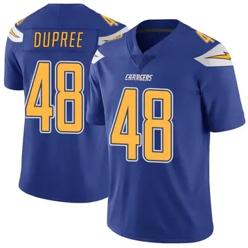 Youth Bud Dupree Los Angeles Chargers Limited Royal Color Rush Vapor Untouchable Jersey