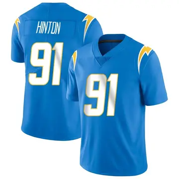 Youth Christopher Hinton Los Angeles Chargers Limited Blue Powder Vapor Untouchable Alternate Jersey