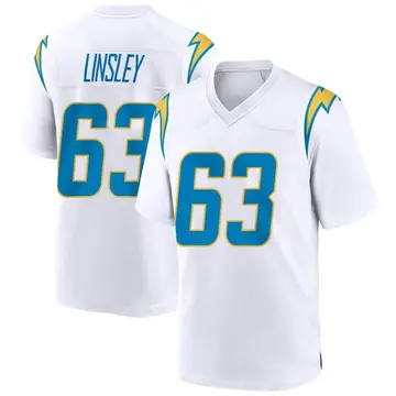 Youth Corey Linsley Los Angeles Chargers Game White Jersey