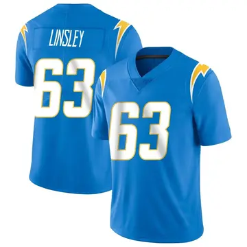 Youth Corey Linsley Los Angeles Chargers Limited Blue Powder Vapor Untouchable Alternate Jersey