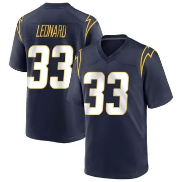 Youth Deane Leonard Los Angeles Chargers Game Navy Team Color Jersey