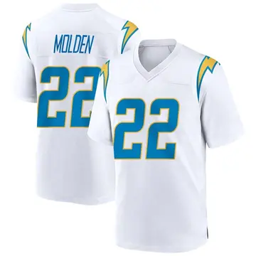 Youth Elijah Molden Los Angeles Chargers Game White Jersey