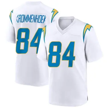 Youth Erik Krommenhoek Los Angeles Chargers Game White Jersey