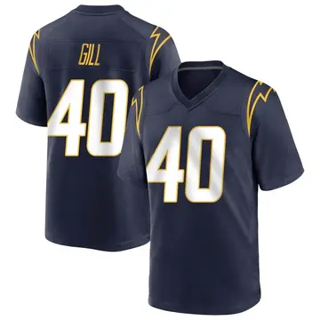 Youth Jaelen Gill Los Angeles Chargers Game Navy Team Color Jersey