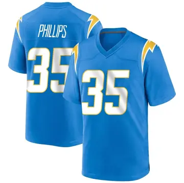 Youth Jalyn Phillips Los Angeles Chargers Game Blue Powder Alternate Jersey