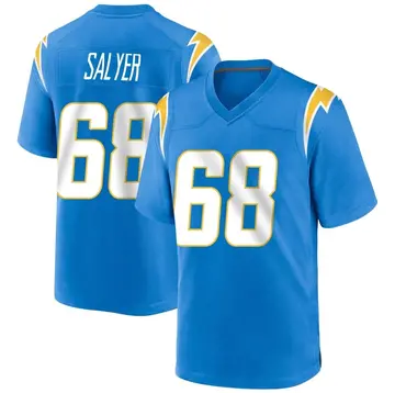 Youth Jamaree Salyer Los Angeles Chargers Game Blue Powder Alternate Jersey