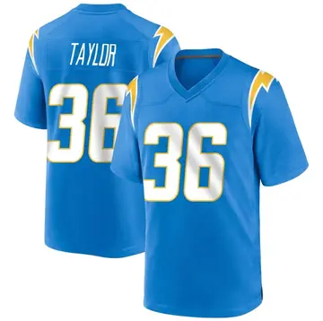 Youth Ja'Sir Taylor Los Angeles Chargers Game Blue Powder Alternate Jersey