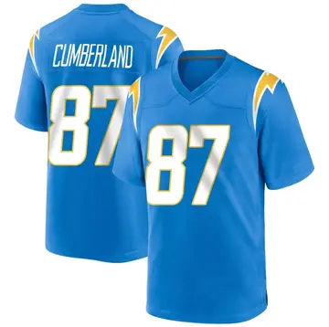 Youth Jeff Cumberland Los Angeles Chargers Game Blue Powder Alternate Jersey