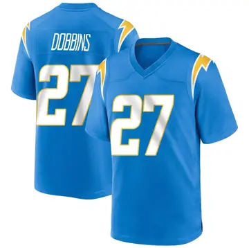 Youth J.K. Dobbins Los Angeles Chargers Game Blue Powder Alternate Jersey