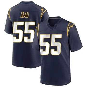 Youth Junior Seau Los Angeles Chargers Game Navy Team Color Jersey