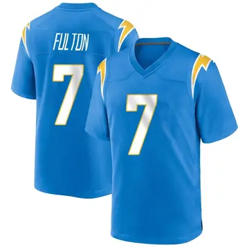 Youth Kristian Fulton Los Angeles Chargers Game Blue Powder Alternate Jersey