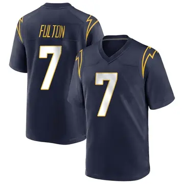 Youth Kristian Fulton Los Angeles Chargers Game Navy Team Color Jersey