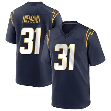 Youth Nick Niemann Los Angeles Chargers Game Navy Team Color Jersey