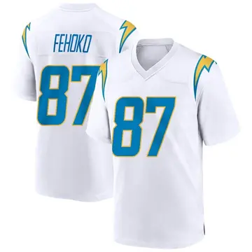 Youth Simi Fehoko Los Angeles Chargers Game White Jersey