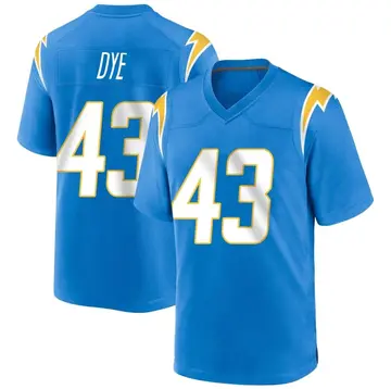 Youth Troy Dye Los Angeles Chargers Game Blue Powder Alternate Jersey