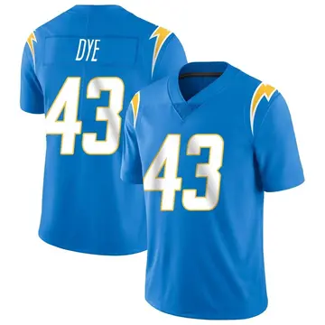 Youth Troy Dye Los Angeles Chargers Limited Blue Powder Vapor Untouchable Alternate Jersey