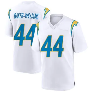 Youth Tyler Baker-Williams Los Angeles Chargers Game White Jersey