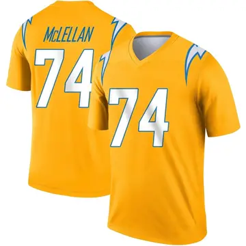 Youth Tyler McLellan Los Angeles Chargers Legend Gold Inverted Jersey